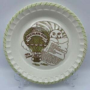 Vintage Rare Chocolate Mint Ice Cream Pie Plate